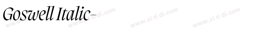 Goswell Italic字体转换